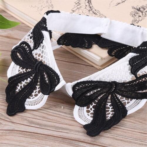 Fake Collar For Shirt Detachable Collars Lace Shirt Lapel Blouse Top Women Black White Clothes Shirt Accessories DropShip