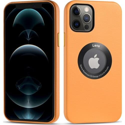 Magnetism Leather Back Cover For iPhone 12 11 Pro Max X XR XS 12Mini Case Luxury Coque Shockproof Wireless Charging Metal Button