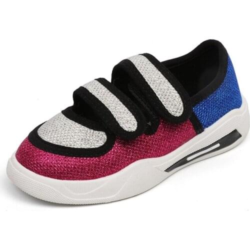 New Fashion Children Shining Shoes Girls Boys Kids Soft Comfortable Walking Shoes For All Seasons Non-slip Casual Shoes