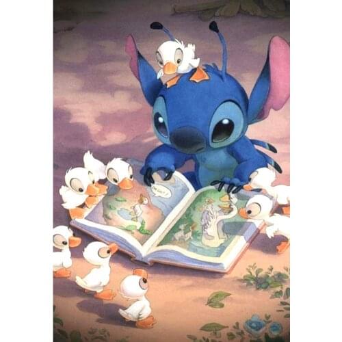 DIY 5D Diamond Painting Kits Stitch and Duck Cross Stitch Kit Diamond Painting Kits Rhinestone Embroidery Diamond Art Home Decor