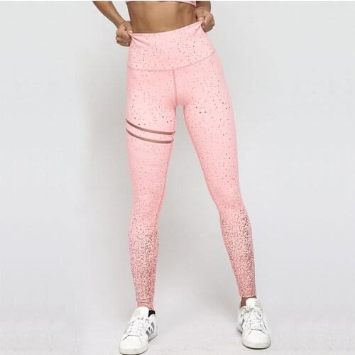 2021 High Waist Elastic Gilt Printing New Yoga Pants Fitness Hip Lifting And Body Building Sports Leggings