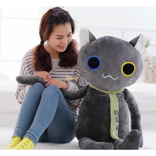 Fancytrader Novelty Toy 47'' / 120cm Lovely Soft Stuffed Giant Plush Cat Toy, 2 Colors Available, Free Shipping FT50428