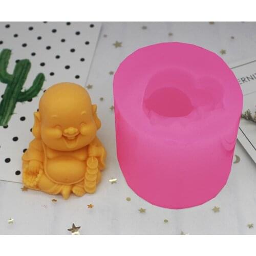 Wholesale!!!1pcs Recruit Money Buddha (C1277) Silicone Handmade Soap Mold Crafts DIY Silicone Mould