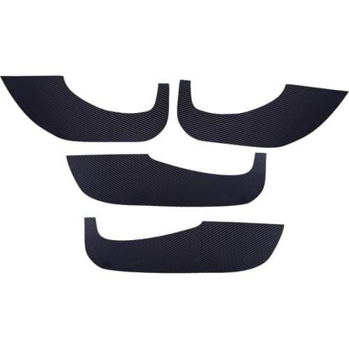 4pcs/Set PU Car Interior Door Anti-Kick Pad Cover Trim Fit for Kia Seltos 2020 2021 Carbon Fiber Texture