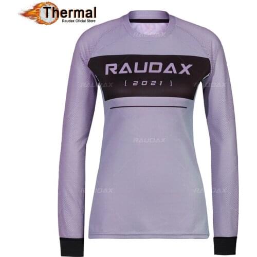Raudax 2021 Women Winter Long Sleeve Color Thermal Motocross Jerseys Warm Fleece Racing Shirts Downhill Bicycle Cycling Clothes