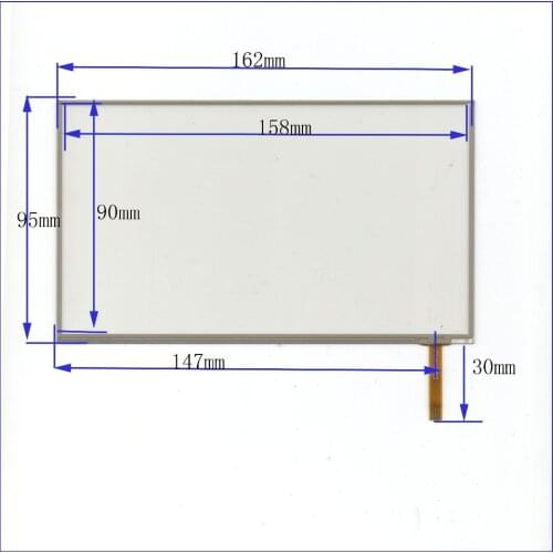 ZhiYuSun BC0714A 162*95 7inch 4 lins Touch Screen For GPS CAR 161mm*95mm sensor glass Industrial application