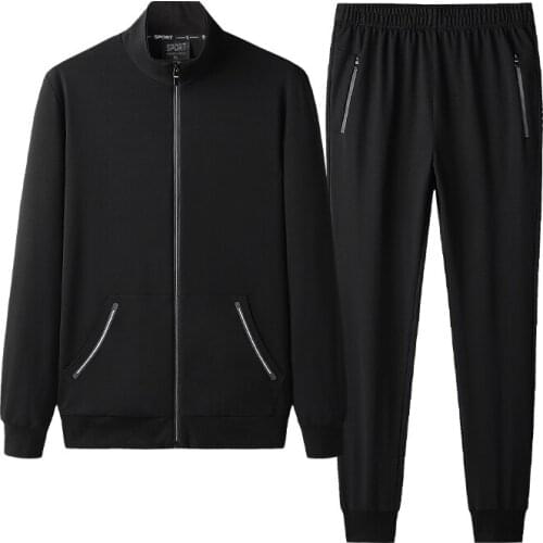 Spring Autumn Sports Suit Plus size men track suit Trade Sportswear Mens Running sweatsuit Sets 9XL 8XL 7XL jogger men big size