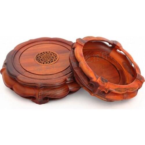 Rosewood carving crafts vase flowerpot tank stone household act the role ofing is tasted furnishing articles solid wood base