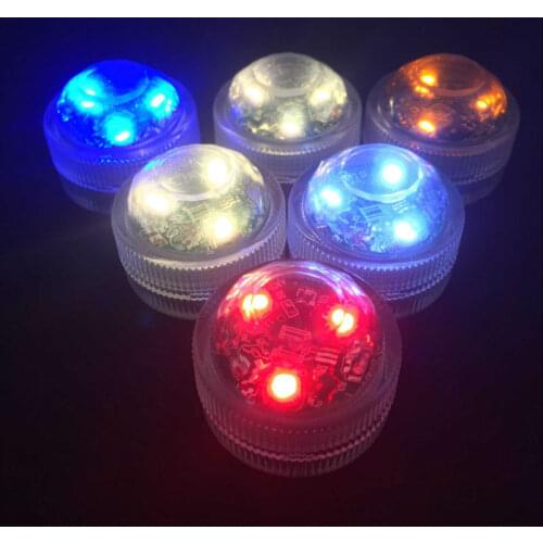 10pcs Super Bright 3LED Submersible LED Floralyte Light Waterproof LED Mini Party Light For Wedding Party Events Decoration