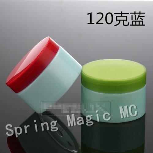 120g Blue Dark Cream Jars With Green/Red plastic Lid Cosmetic containers Used For Moisturizer/Eye Cream/Mask/Hair wax Bottles