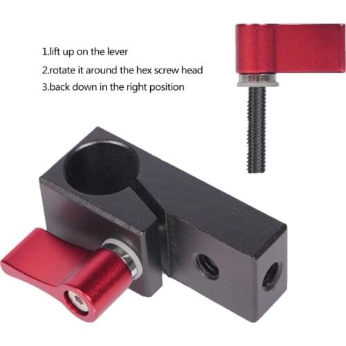 15mm Single Rod Clamp 1/4" Thread for DSLR Camera Cage Handle Grip H054