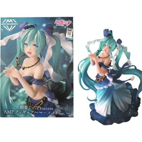 23Cm Taito Hatsune Mermaid Miku Garage Kit Pvc Assembly Model Western Animiation Action Figure Kids Toys
