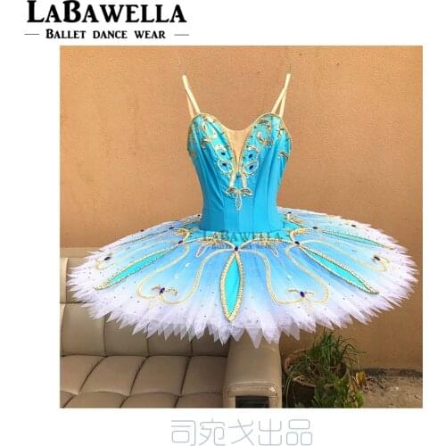 Girls Blue bird ballet professional classical competition pancake tutu sleeping beauty BT9262