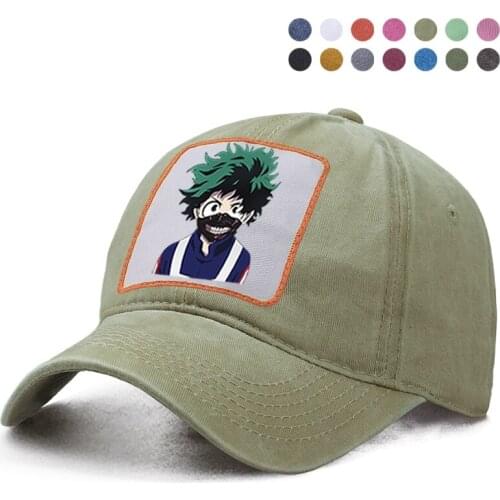 Janpanese Anime My Hero Acadmic Baseball Cap Dad Trucker Solid Snapback Hat Woman Ponytail Berets Caps Casquette Hats Gorras Cap