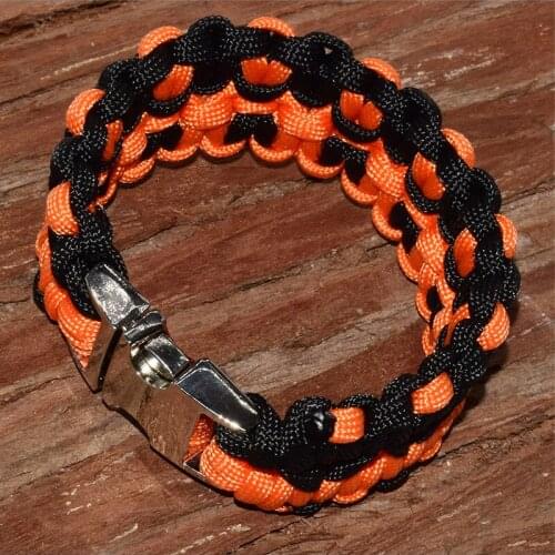 Camping Survival Rescue Mountaineering Bracelet Outdoor Multifunctional Parachute Rope Steel Buckle Quick Release Bracelet 50pcs