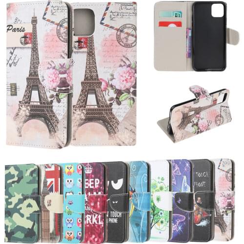 Mi 11 Lite Painted Leather Case for Xiaomi 10T Poco F3 M3 X3NFC Redmi 9A 9C K40 Note 9S 10 Pro Fundas Shockproof Card Slot Cover