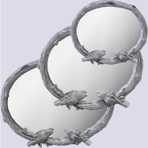 Pue Decor Bird 3'lü Mirror Silver