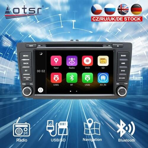 For SKODA Octavia 2012 - 2013 Wince 6.0 CD DVD Player Single DIN 8 Inch GPS Navigation Player Steering Wheel Control BT