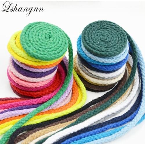20Meter 7mm Eco-Friendly 100% Cotton Cord High Tenacity Twisted Cotton Rope DIY Craft Woven String Home Textile Craft Home Decor