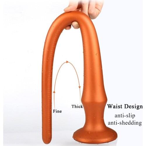 Deep Long Butt Plug Sex Toy for Men Anal Plug No Vibrator 30-60cm Silicone Anus Beads Butt Plug Anal Sex Toy for Couples