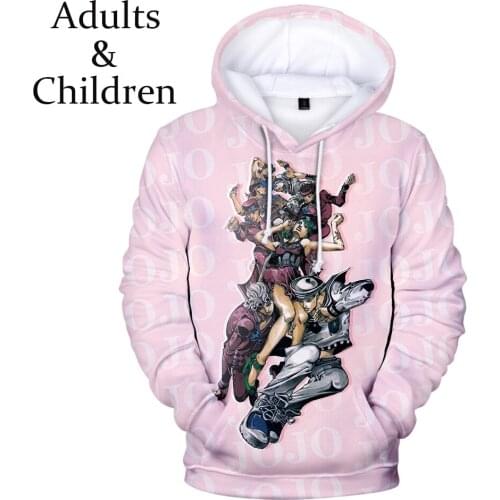 Comic JOJO Comfortable New kids Popular Harajuku 3D Hoodies Men women Hot Children Hooded Autumn boys girls 3D Hoodie Tops