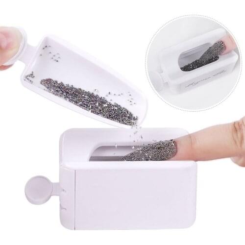 2Pcs Nail Glitter Powder Recycling Container Nail Storage Box Organizer Box Portable Manicure Tool Plastic Case Nail Equipment