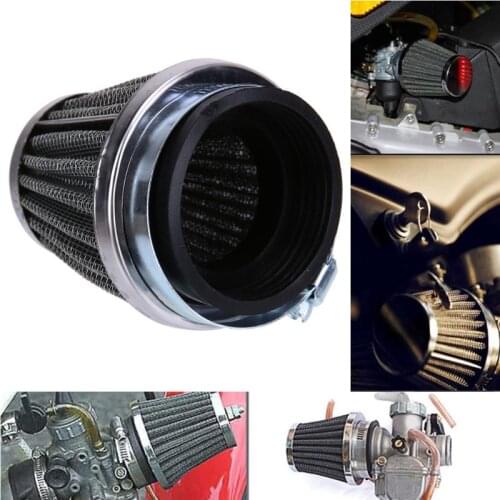 Motorcycle Air Intake Filter Cleaner 2 Layer Steel Net Filter Gauze Motorcycle Clamp-on Air Filter 35mm/44mm/48mm/50mm Diameter