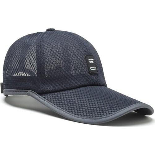 2021 Men baseball cap adjustable Breathable mesh caps Summer sun hats