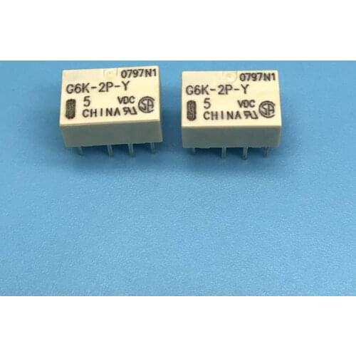 New 10pcs/lot relay G6K-2P-Y-5VDC G6K-2P-Y-5V G6K-2P-Y-DC5V G6K-2P-Y 5VDC 1A 8Pin