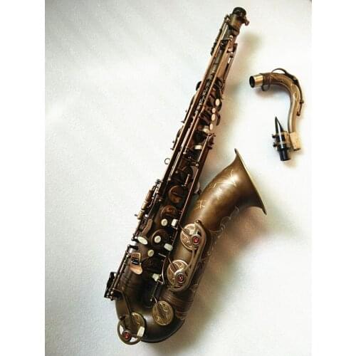 Brand new Musical Instruments Tenor B-flat Bb Tune Saxophone Brass Tube Vintage Copper Surface Sax Customizable Sax Logo