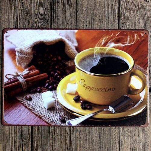 Coffee Drinking Tin Signs Metal Plate Wall Pub Kids Room Home Art Party Decor Vintage Iron Poster Cuadros DU-5504