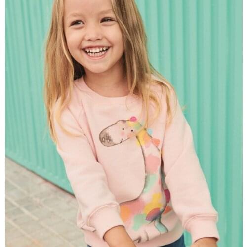 2021 Autumn Baby Girl Cartoon Sweatshirt Pullovers Kids Cotton Clothes Toddler Girl Warm Hoodies Sweater Tops Boutique Outfits