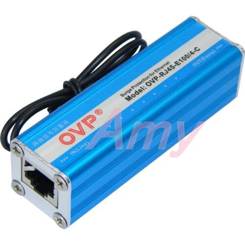 OVP100 mega network signal lightning protection device RJ45 computer network-card lightning protection 100 megabit network light