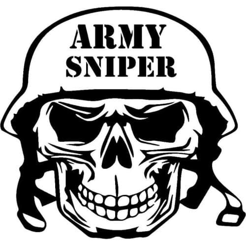 Personalized creative army skeleton sniper funny car sticker PVC waterproof sticker Auto Diesel accessories