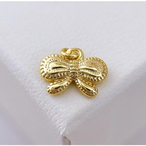 2PCS High Quality Cupronickel Real 18K Gold Plated Charms Pendants Jewelry Making Supplies Findings Accessories