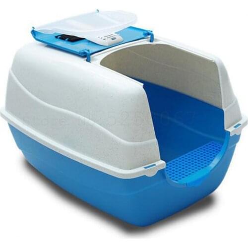 Semi-fully Enclosed Cat Sandbox Anti-splashing Toilet Can Flip Over The Stink-proof Cat Dung Basin