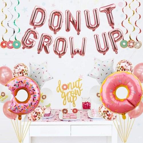Donut baby baptism growth party decoration supplies collection donut theme birthday party layout decoration supplies