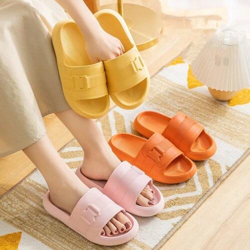 Womens Sandals 2021 Summer Platform Non-slip Bathroom Home Slippers Women Fashion Soft Sole EVA Indoor Casual Flats Flip Flops