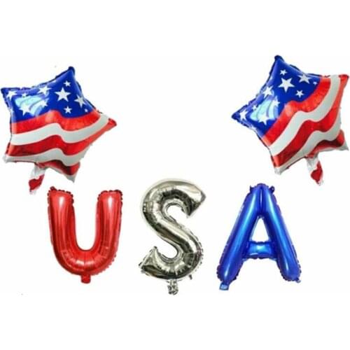 Balloon USA Letter Foil Balloons Independence Day Anniversary Party Decorations USA Star Balls Party Supplies