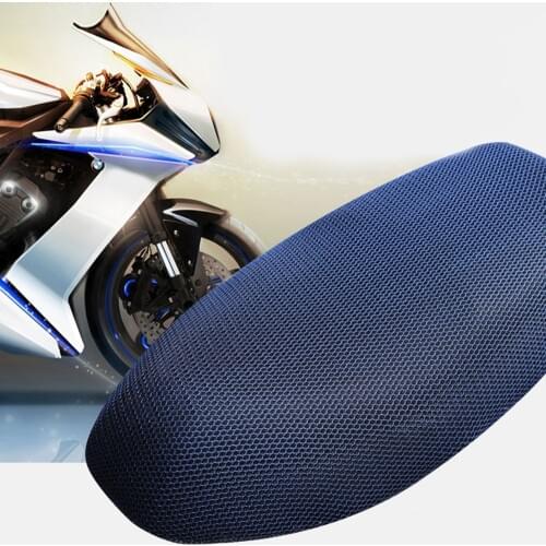 Motorcycle Seat Breathable Summer Cool 3D Mesh Motorcycle Moped Motorbike Scooter Seat Covers Cushion Anti-Slip Waterproof