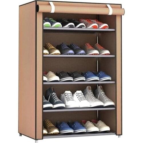 Simple Multilayer Shoes Rack Nonwoven Storage Closet Home Dorm Entryway Space-Saving Shoe Stand Holder Shoe