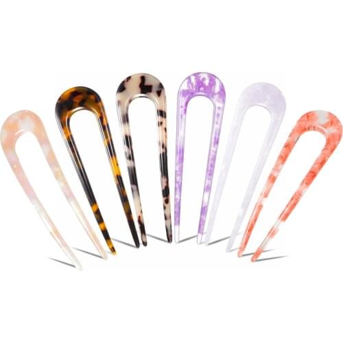 1 Pc U-shape Hair Stick Large Size Women Girls Hair Clips Bending Pins Hairstyle Accessories Headwear Tools Dropshipping