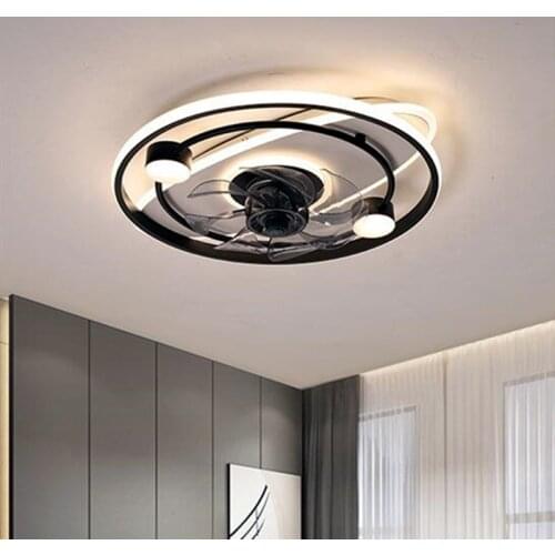 Nordic Style Smart Led Ceiling Fan Lamp Art Circle Living Room Bedroom Kitchen Bar Decoration Fan Light Remote Control Dimmable
