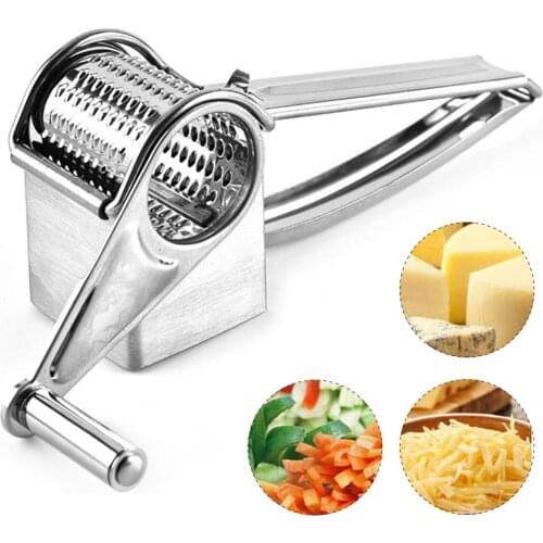 Rotary Cheese Grater - Cheese Cutter Slicer Shredder Cylinders Stainless Steel Drums & Slicer