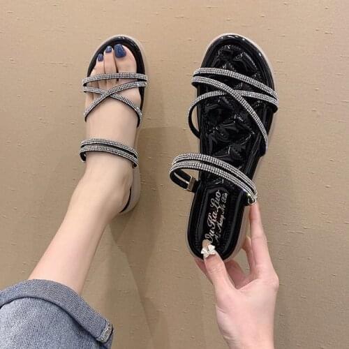 New Summer Elegant Women Sandals Heels Fashion Thick Bottom Shoes Chaussure Femme Casual Sweet Girls Slippers Platform Zapatos