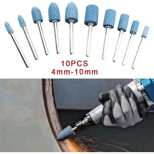 10pcs Ceramic Stone Polishing Grinding Rotary Die Grinder Stone Head For Grind Drill Bit Tool Perfect Effect Big Deal