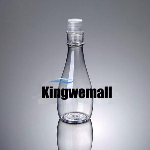 300pcs/lot Newest 150ml Gourd Shape PET Plastic Water Oil Lotion Container Transparent Bottle For Cosmetic Packaging HTI01