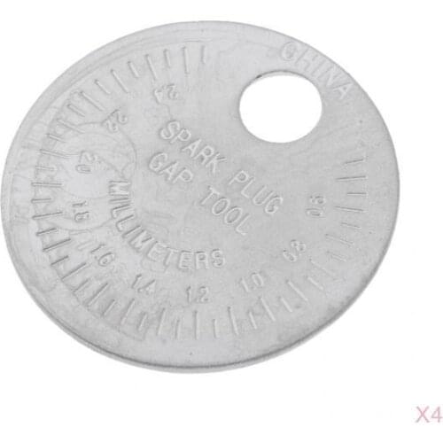 4x Spark Plug Gapper Circular Coin Type 0.5 To 2.4mm Spark Plug Gauge