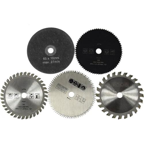 5PCS HSS TCT Circular Saw Blade set 85x10MM Wood Cutting Discs for Dremel Metal Cutter Rotary Tool Cutting Discs set