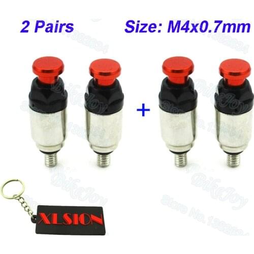2 pairs/pack M4 x 0.7mm Aluminum CNC Fork Air Bleeder Valves For SX XC EXC 125 150 200 250 300 350 400 450 Bikes